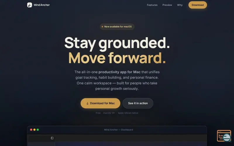 Screenshot of Mind Anchor