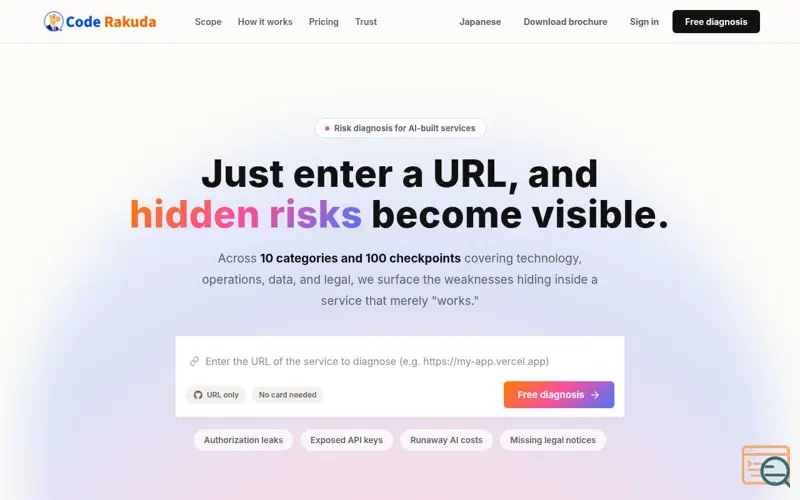 Screenshot of Code Rakuda