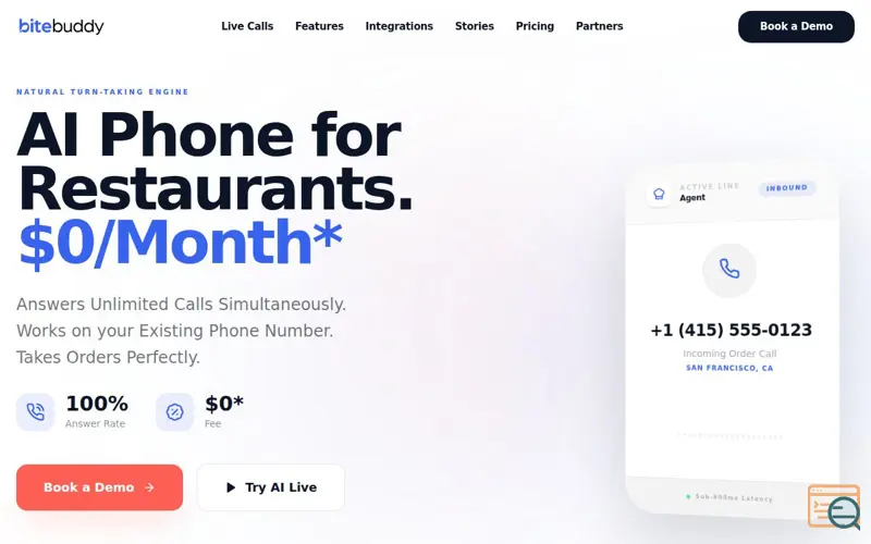 Screenshot of Bite Buddy AI, a launch using Trovo
