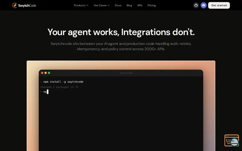Screenshot of Swytchcode CLI