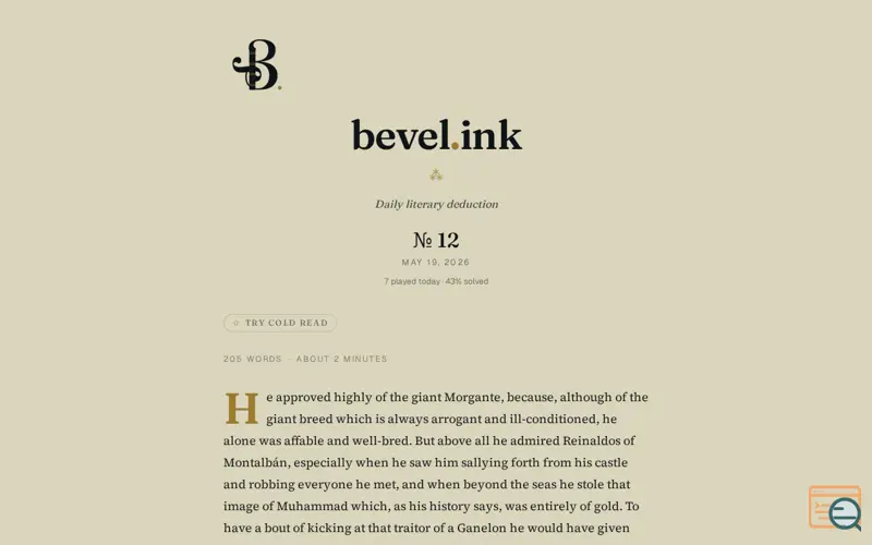 Screenshot of Bevel