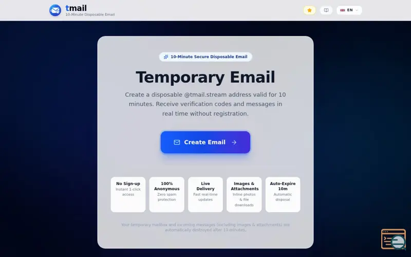 Screenshot of Tmail