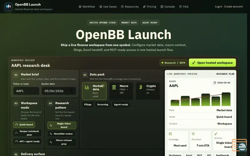Screenshot of OpenBB Launch