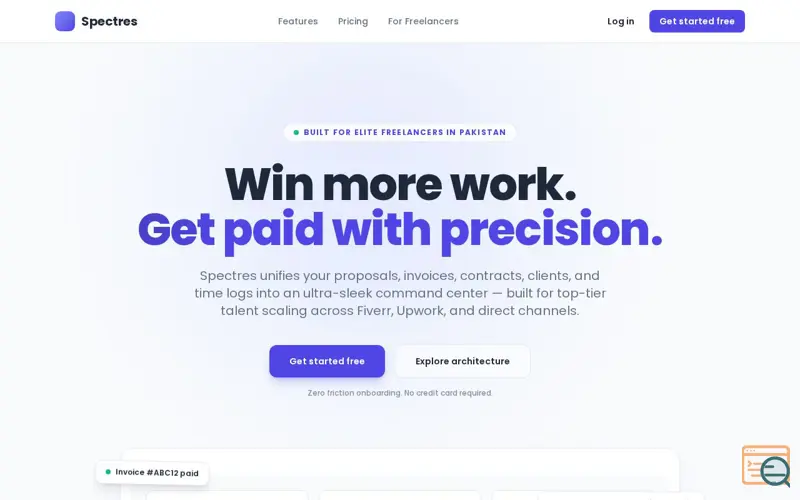 Screenshot of Spectres-Freelancer OS