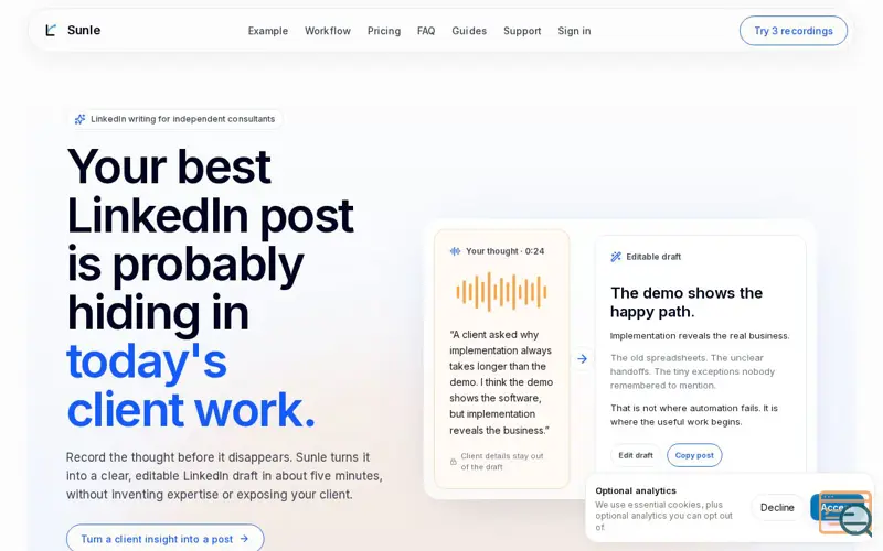 Screenshot of Sunle
