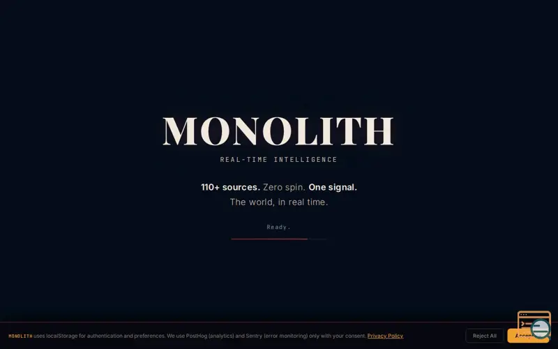 Screenshot of MONOLITH