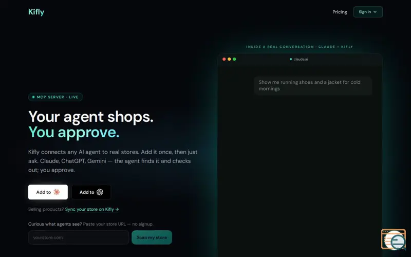 Screenshot of Kifly