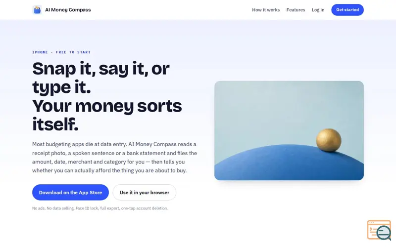 Screenshot of AI Money Compass, a launch using ChatDaddy