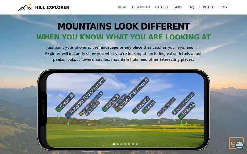 Screenshot of Hill Explorer