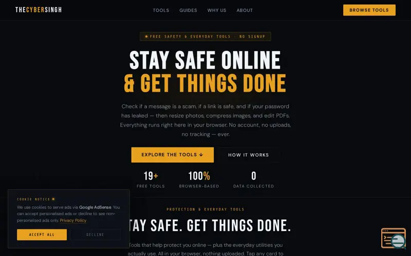Screenshot of TheCyberSingh