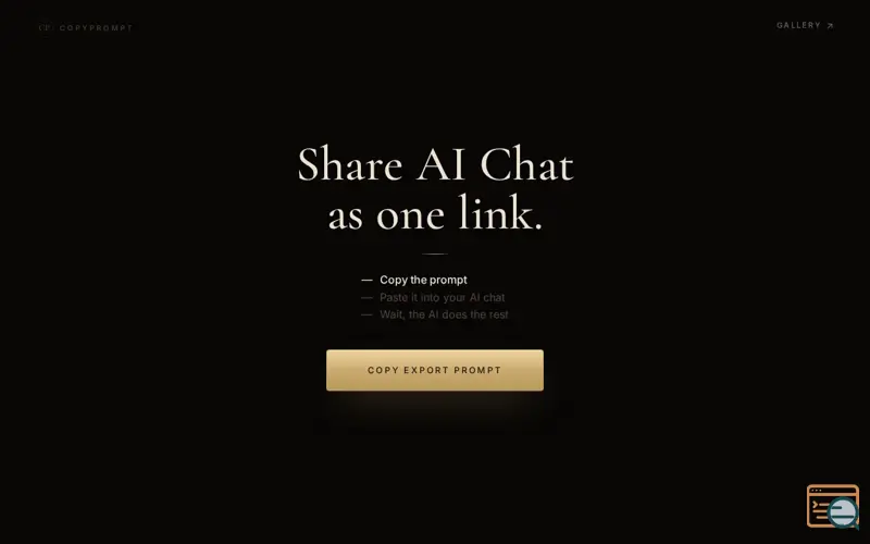 Screenshot of CopyPrompt