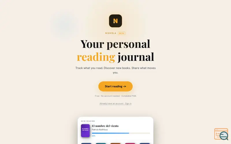 Screenshot of Niovela