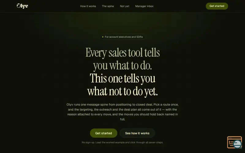 Screenshot of Olyv