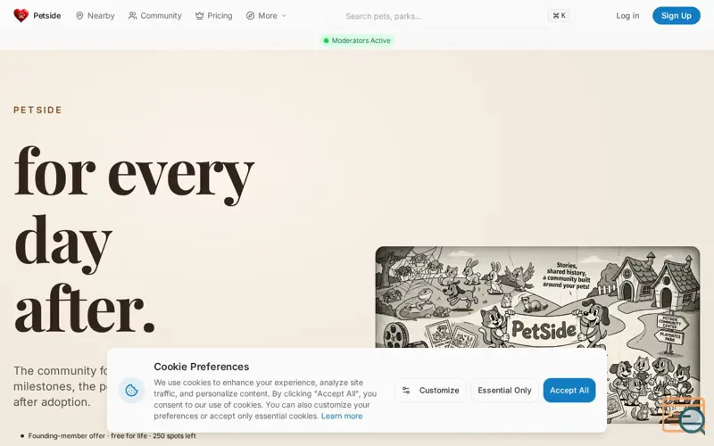 Screenshot of PetSide