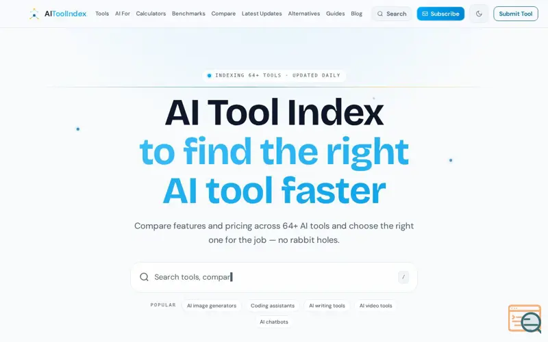 Screenshot of AIToolIndex