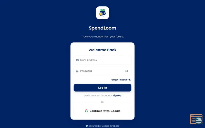 Screenshot of SpendLoom, a launch using Netlify