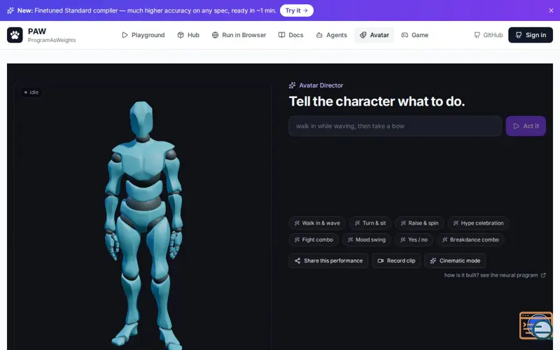 Screenshot of Programasweights