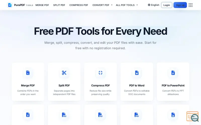 Screenshot of PuraPDF
