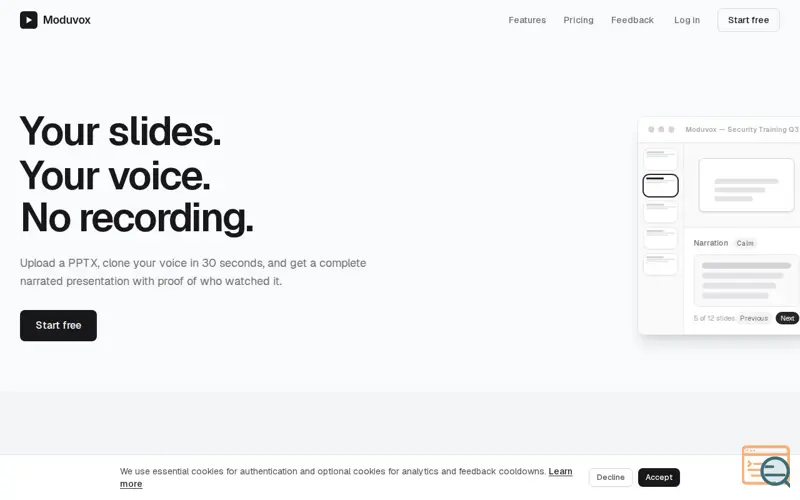 Screenshot of Moduvox