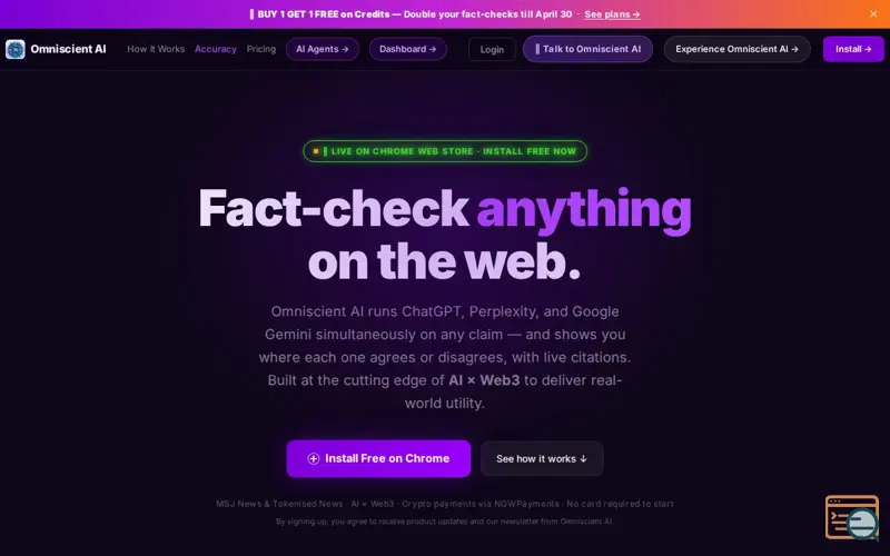 Screenshot of Omniscient AI
