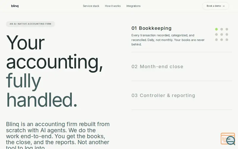 Screenshot of Blinq