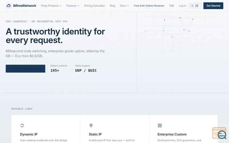 Screenshot of BifrostNetwork