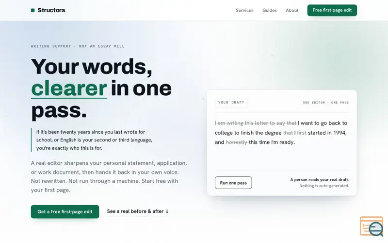 Screenshot of Structora