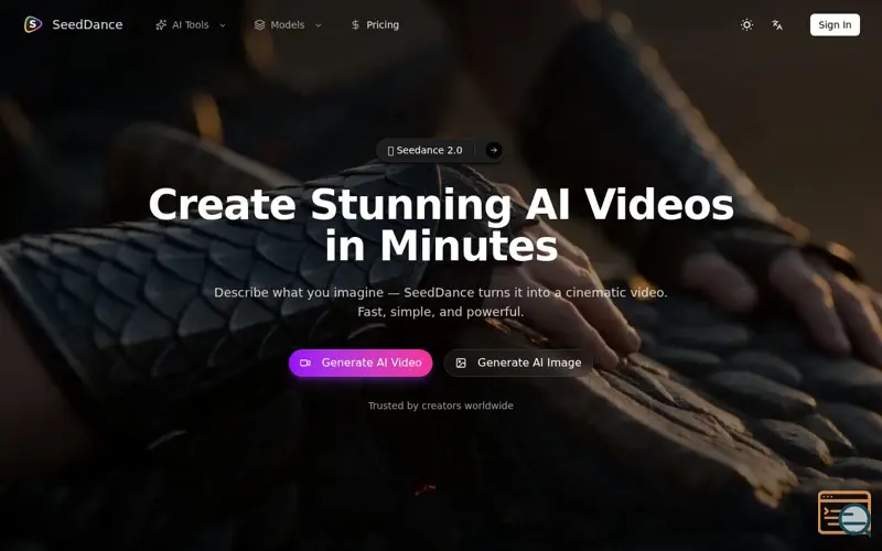 Screenshot of SeedDance