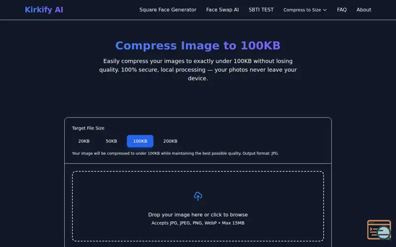 Screenshot of Kirkify