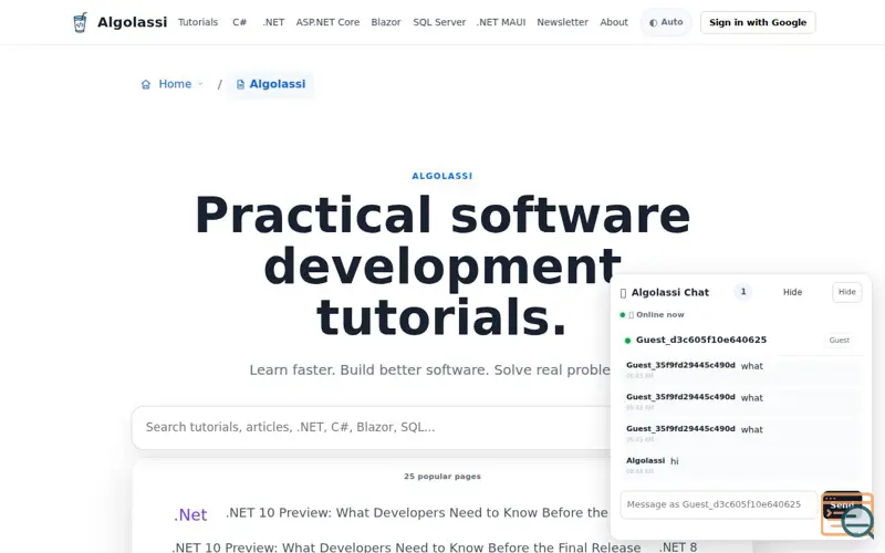 Screenshot of algolassi.online