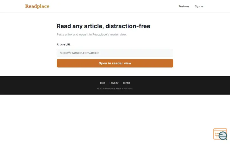 Screenshot of Read.place/view