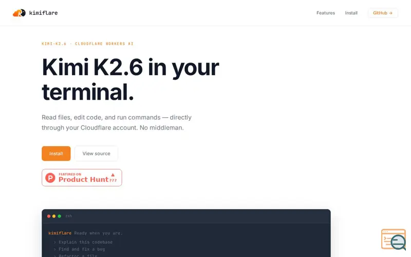 Screenshot of kimiflare