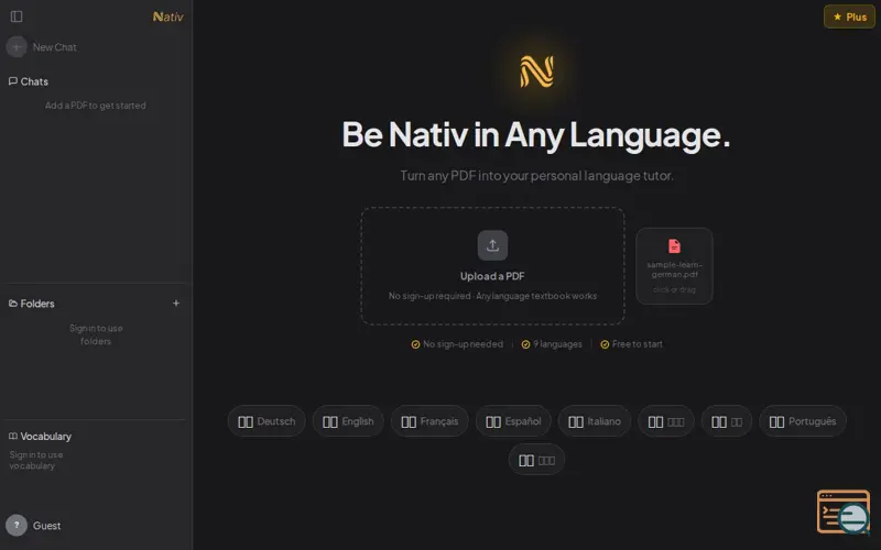 Screenshot of Nativ