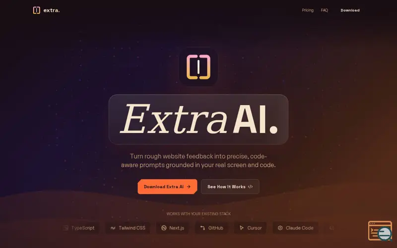 Screenshot of Extra AI