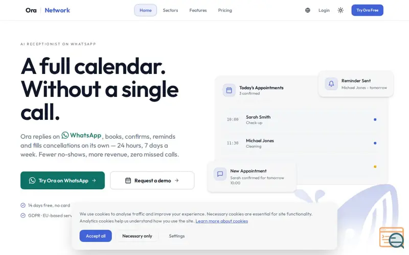 Screenshot of Ora Network
