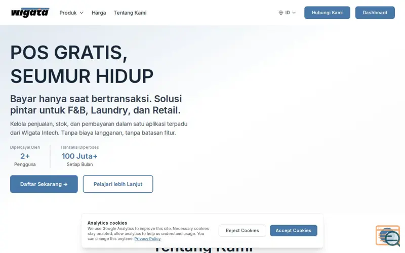 Screenshot of Wigata Intech