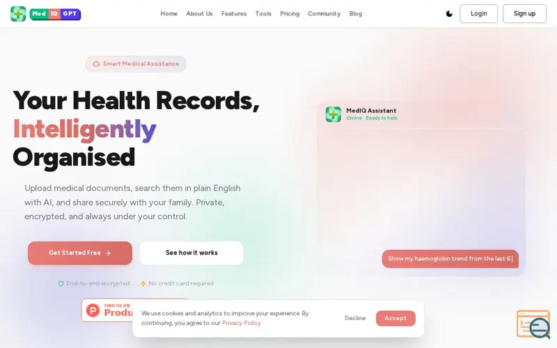 Screenshot of MedIQGPT