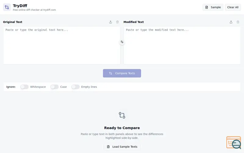 Screenshot of TryDiff