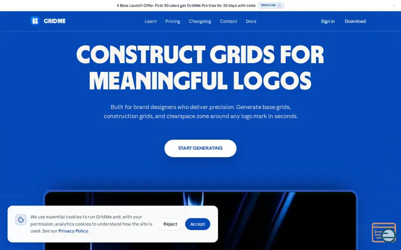 Screenshot of GridMe