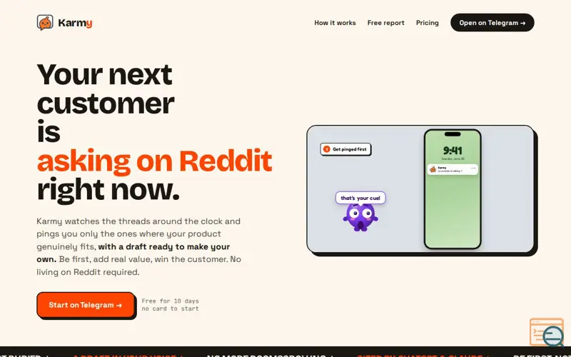 Screenshot of Karmy