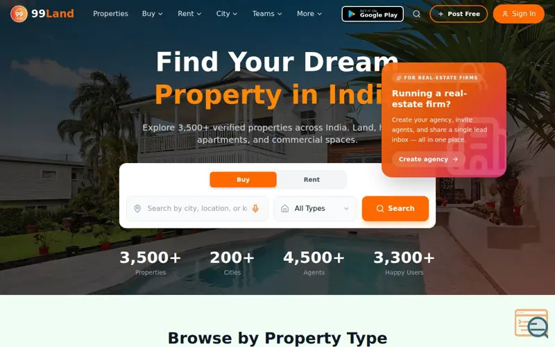 Screenshot of 99LAND 