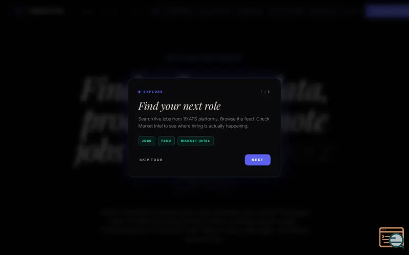 Screenshot of JobsGlitch