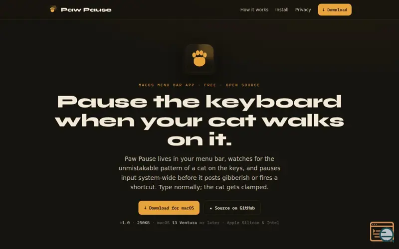 Screenshot of PawPause