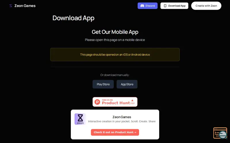 Screenshot of Zeon Games, a launch using LinkedIn