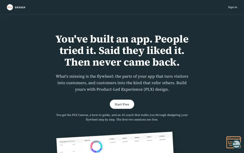 Screenshot of Product-Led Experience , a launch using Joker.com
