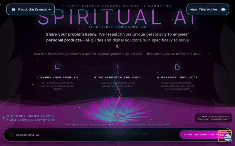 Screenshot of Spiritual AI