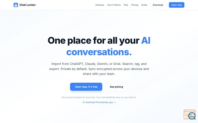 Screenshot of Chat Locker