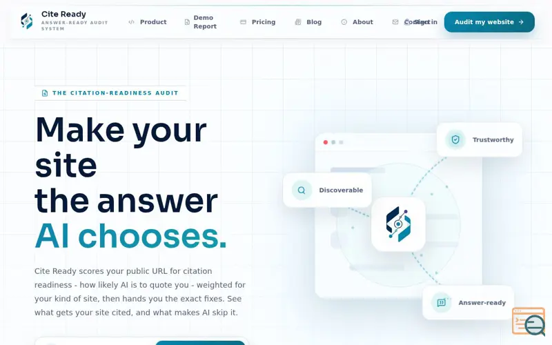 Screenshot of Cite Ready AI