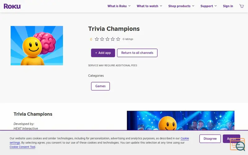 Screenshot of Trivia Champions (AI Voice Game), a launch using Istio
