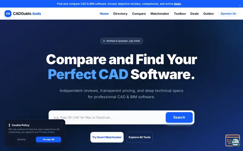 Screenshot of CADGuide.tools